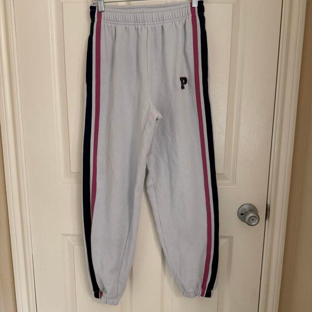 Victoria-s-secret Women's Grey and White Trousers